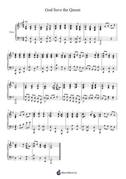 British National Anthem 🇬🇧 Sheet Music by Henry Carey-Arr.Ruthfitch Housed