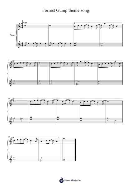 Forrest Gump theme song Sheet Music by Alan Silvestri-Arr.Chrisboyd Crosean