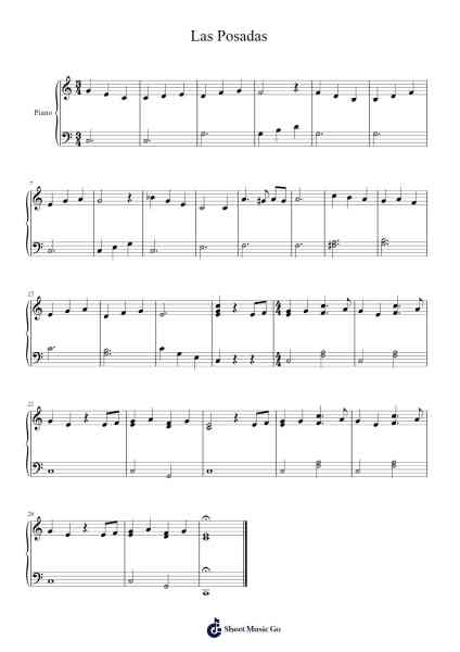 Las Posadas Sheet Music by Mexican Traditional-Arr.Bclark