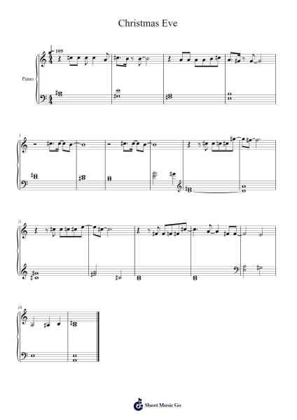 Christmas Eve Sheet Music by Tatsuro Yamashita-Arr.Bellzer Elrene