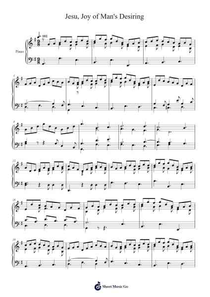 Jesu, Joy of Man's Desiring –Cantata No. 147 Sheet Music by Johann Sebastian Bach-Arr.Brurel