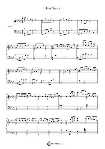 Dear Santa Sheet Music by Girls' Generation-Arr.Beslop Millblair