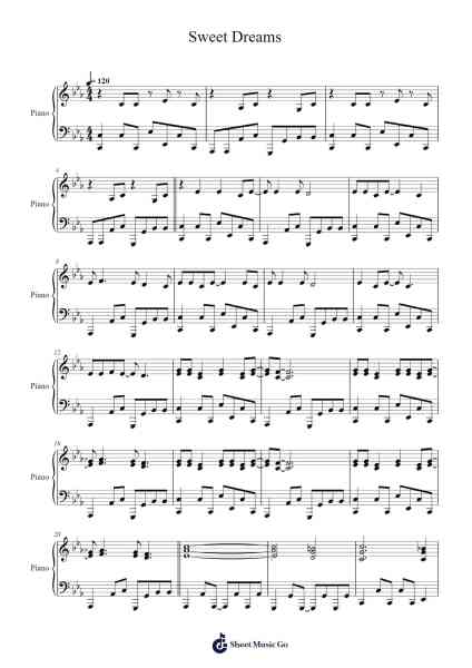Sweet Dreams Sheet Music by Eurythmics-Arr.Taykin Wertor