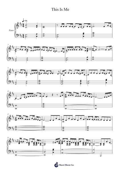 This Is Me Sheet Music by The Greatest Showman-Arr.Otnold