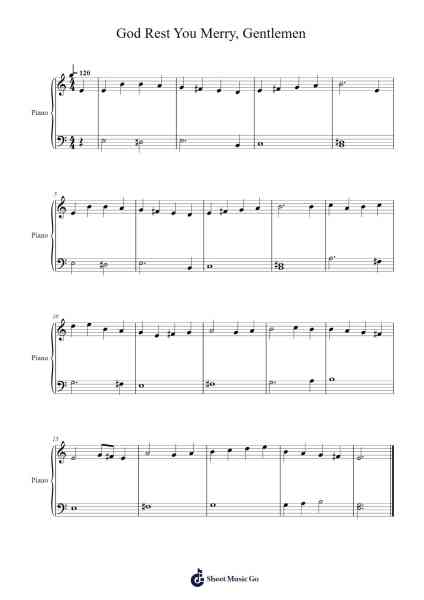God Rest You Merry, Gentlemen Sheet Music by British Traditional-Arr.Bophen