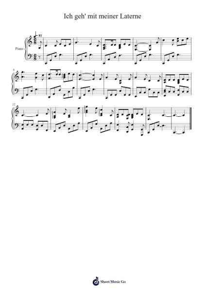 Ich geh' mit meiner Laterne Sheet Music by German Traditional-Arr.Cotphrey
