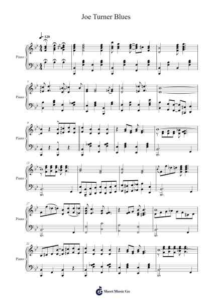 Joe Turner Blues Sheet Music by W. C. Handy-Arr.Theopys