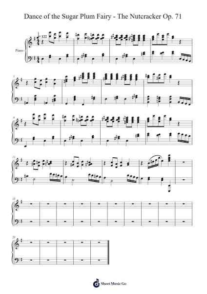 Dance of the Sugar Plum Fairy - The Nutcracker Op. 71 Sheet Music by Pyotr Tchaikovsky-Arr.Attmen Keycie