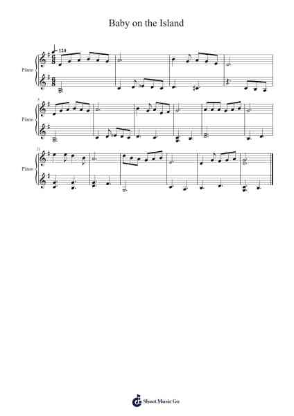 Baby on the Island Sheet Music by Heungryul Lee-Arr.Gorale Wattia
