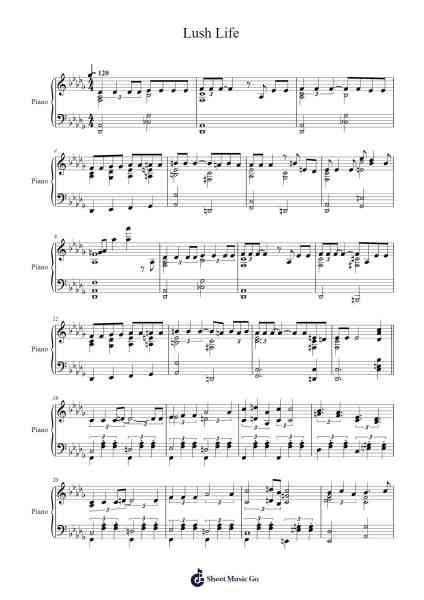 Lush Life Sheet Music by Frank Sinatra-Arr.Jonesram Bonah