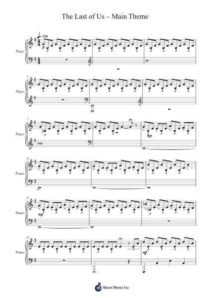 The Last of Us – Main Theme Sheet Music by Gustavo Santaolalla-Arr.Thadean Chilridge