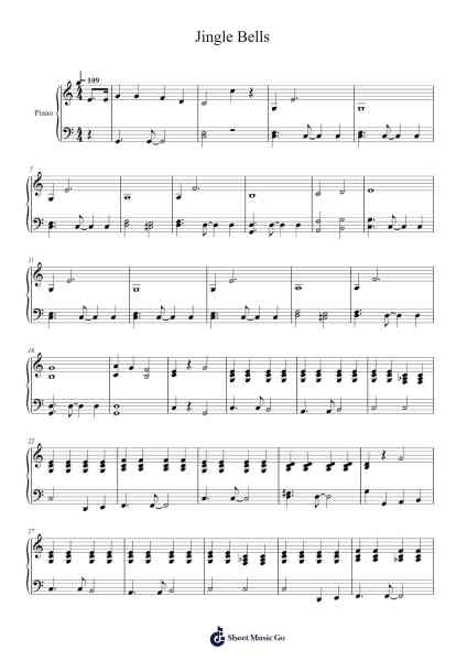 Jingle Bells (Accompaniment Version) Sheet Music by James Lord Pierpont-Arr.Maudky Clairebey