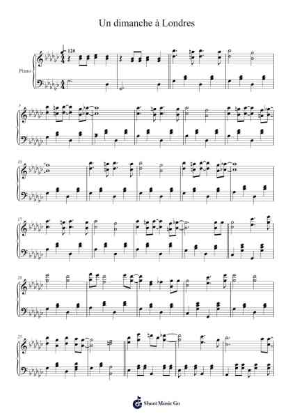 Un dimanche à Londres Sheet Music by Édith Piaf-Arr.Gilphia