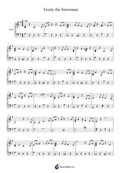 Frosty the Snowman Partitura de Jack Rollins/Steve Nelson-Arr.Sounoel