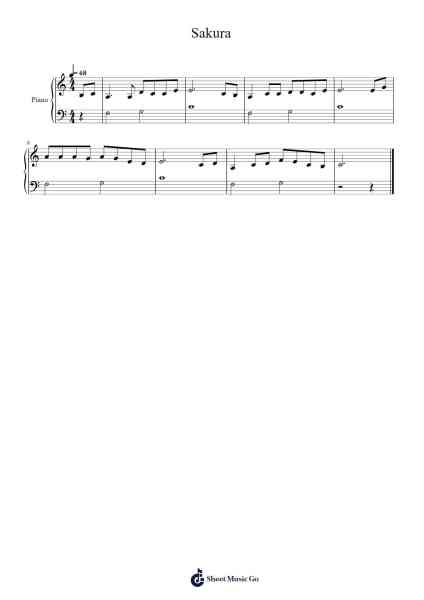 Sakura Sheet Music by Kyogo Kawaguchi-Arr.Brurel