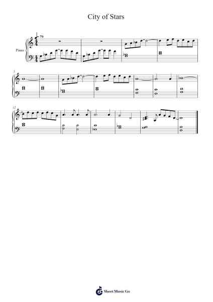 La La Land – City of Stars Sheet Music by Justin Hurwitz-Arr.Atwright