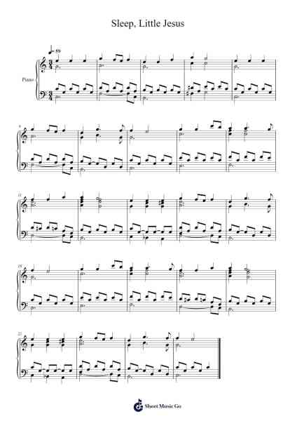 Sleep, Little Jesus Sheet Music by Polish Traditional-Arr.Hedbill
