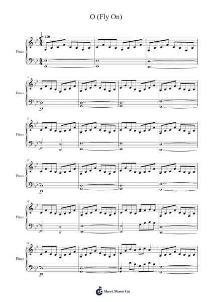 O (Fly On) Sheet Music by Coldplay-Arr.Yedpont