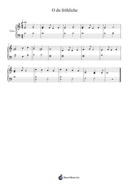 O du fröhliche Sheet Music by German Traditional-Arr.Webbhan
