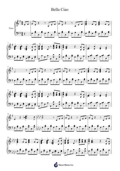 Bella Ciao Partitura de Italian Traditional-Arr.Macre Accer