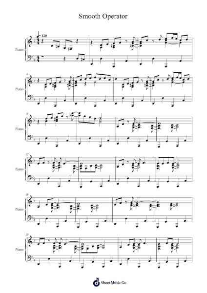 Smooth Operator Sheet Music by Sade-Arr.Hagchel Perpel