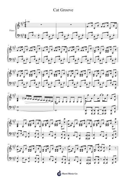 Cat Groove Sheet Music by Parov Stelar-Arr.Jonesrhys