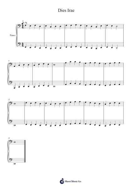 Dies Irae (Day of Wrath) Sheet Music by Gregorian Chant-Arr.Odemick