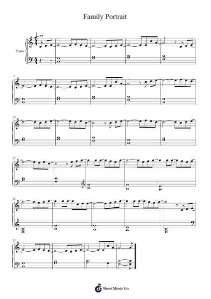 Family Portrait Sheet Music by Kim Jin Ho-Arr.Manpiers