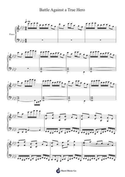 Undertale – Battle Against a True Hero Partitura de Toby Fox-Arr.Babmia