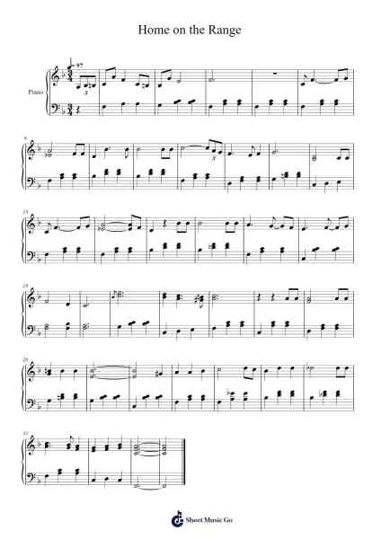 Home on the Range Sheet Music by Daniel E. Kelley-Arr.Harloise Hanett