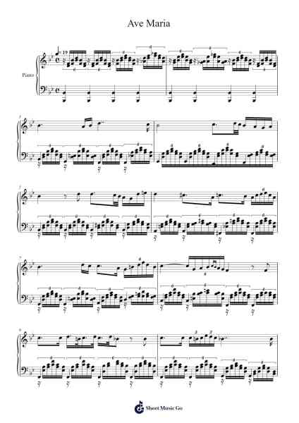 Ave Maria Partitura de Franz Schubert-Arr.Wesquinn Bunmeg