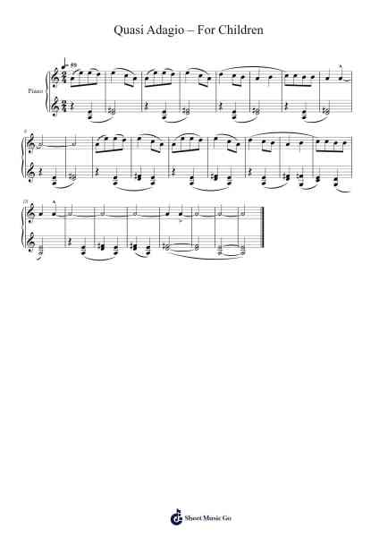 Quasi Adagio – For Children Sheet Music by Béla Bartók-Arr.Osworth Gosca