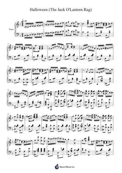 Halloween (The Jack O'Lantern Rag) Partitura de Abe Olman-Arr.Manssaul Dexy