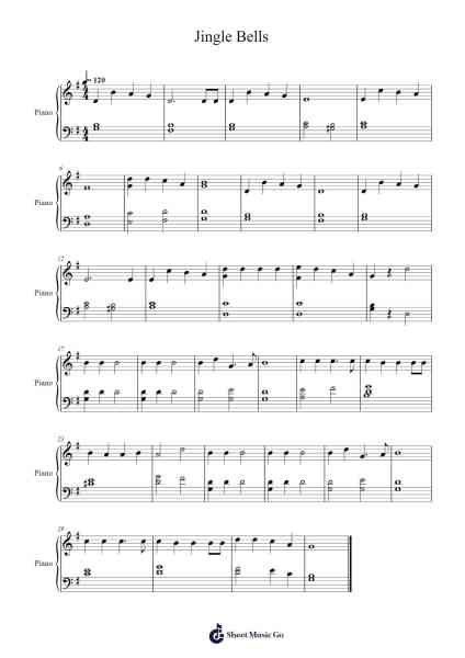 Jingle Bells Sheet Music by James Lord Pierpont-Arr.Cookje