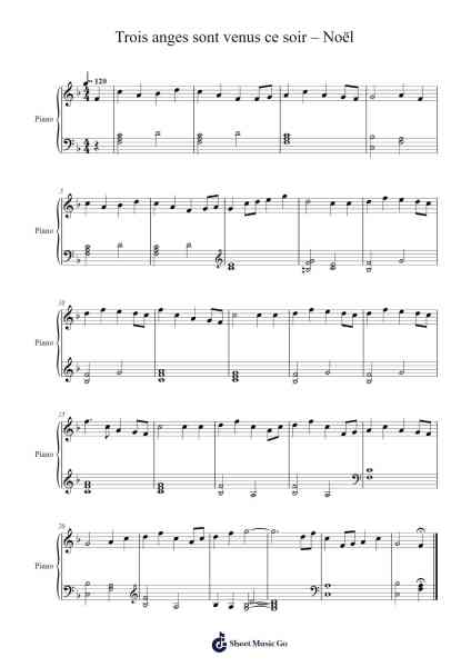 Trois anges sont venus ce soir – Noël Sheet Music by Augusta Holmès-Arr.Pehall