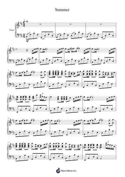 Kikujiro –Summer Sheet Music by Joe Hisaishi-Arr.Zarol Hayleste