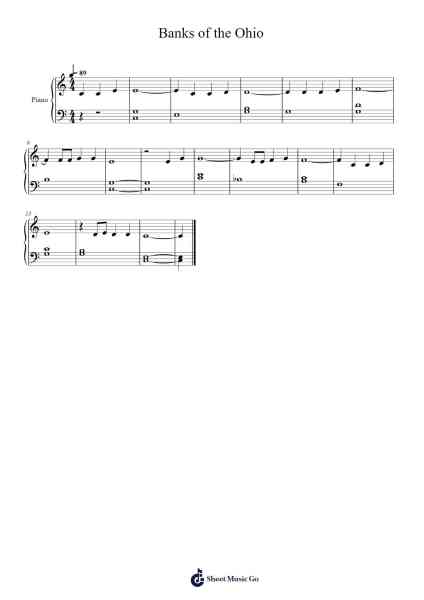 Banks of the Ohio Sheet Music by American Traditional-Arr.Halebias
