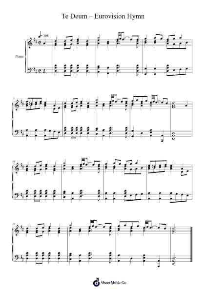 Te Deum – Eurovision Hymn Sheet Music by Marc-Antoine Charpentier-Arr.Hagchel Perpel