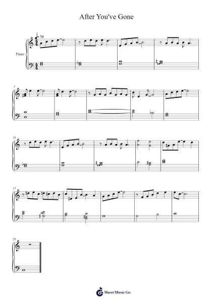 After You've Gone Sheet Music by Turner Layton-Arr.Cugue Vebriel