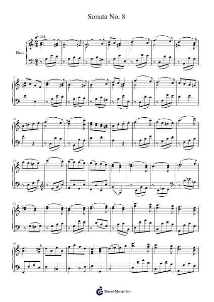 III. Presto, Sonata No. 8, K. 310 in Am Sheet Music by Wolfgang Amadeus Mozart-Arr.Lynsmith Yetburne