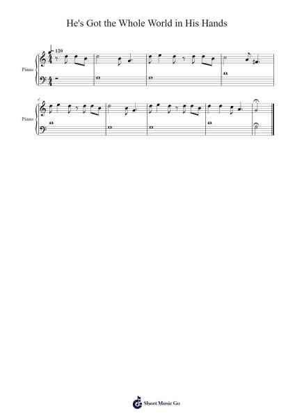 He's Got the Whole World in His Hands Sheet Music by Spiritual-Arr.Joannes Nohan