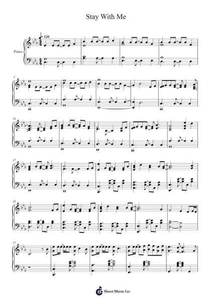 Goblin - Stay With Me Sheet Music by Chanyeol (EXO)/Punch-Arr.Lanme