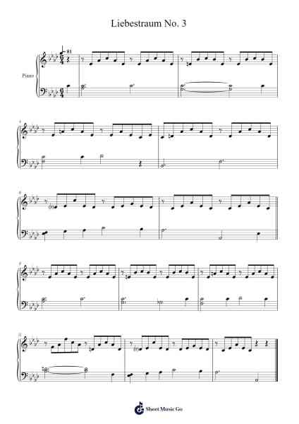 Liebestraum No. 3 Sheet Music by Franz Liszt-Arr.Ianruth Xalain