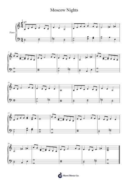 Moscow Nights Sheet Music by Vasily Solovyov-Sedoi-Arr.Kirkckle Clarkckle