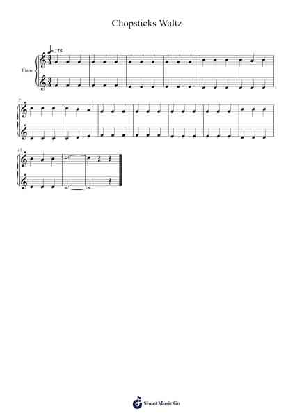 Chopsticks Waltz Sheet Music by Euphemia Allen-Arr.Hoywoolf Lindses