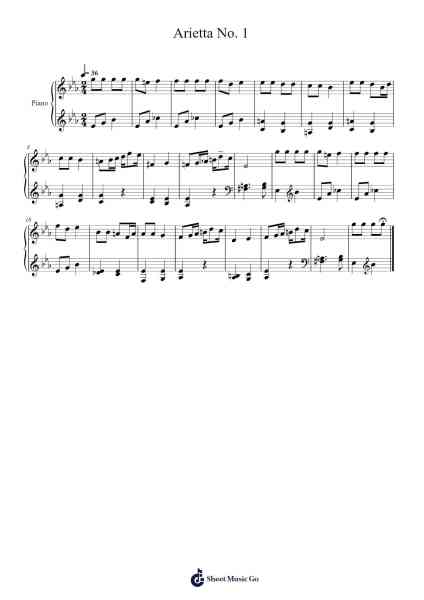 Arietta No. 1 – Lyric Pieces I, Op. 12 Sheet Music by Edvard Grieg-Arr.Urkuk Joneswat