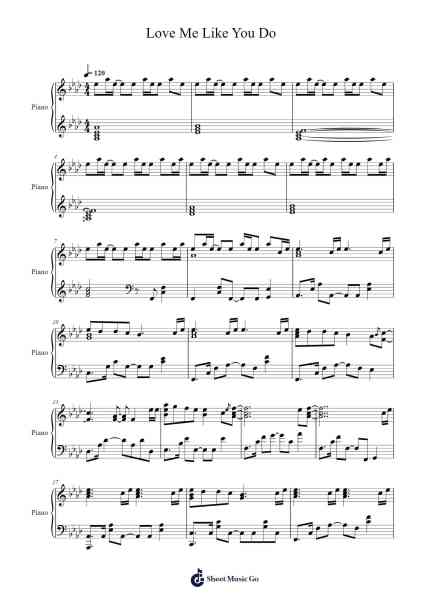 Love Me Like You Do Sheet Music by Ellie Goulding-Arr.Stanthy