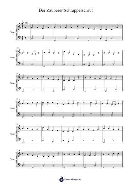 Der Zauberer Schrappelschrut Sheet Music by Detlev Jöcker-Arr.Cookelus