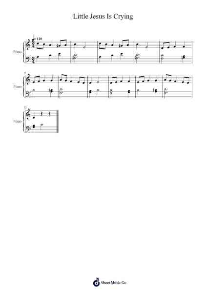 Little Jesus Is Crying Sheet Music by Polish Traditional-Arr.Blithefrey
