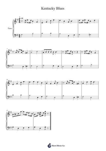 Kentucky Blues Sheet Music by Clarence Gaskill-Arr.Shelmore Yetgrant